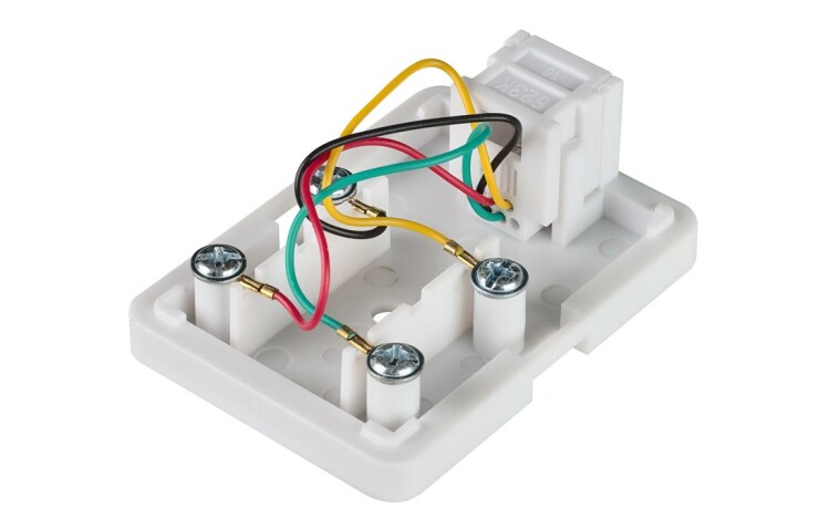 ITK Настенная розетка RJ12 6P4C, кат.3, UTP, 1-порт, белая