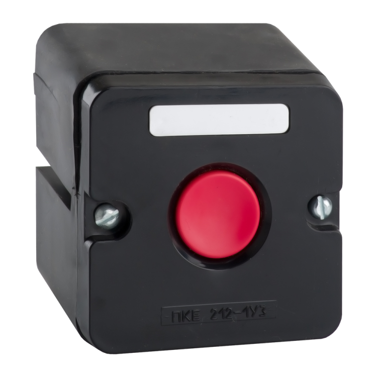 Пост кнопочный ПКЕ 212-1-У3-IP40-КЭАЗ 10А (красная кнопка)