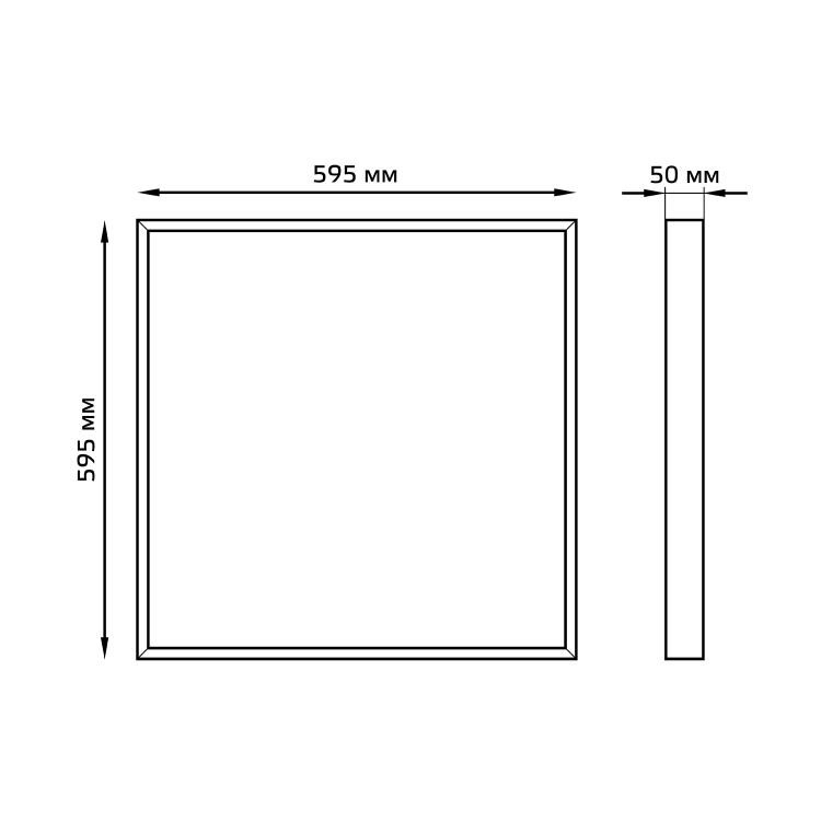 Светильник (LED) 30Вт 6500К 3000Лм встр/накл опал. 595x595x50мм IP40 MiR GAUSS