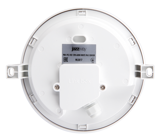 Светильник ЖКХ (LED) 12Вт 900лм 4000К IP65 с датч движ круг бел Jazzway