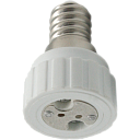 Патрон–переходник E14->G5.3 белый/керам./пласт. Ecola-Патроны для ламп - купить по низкой цене в интернет-магазине, характеристики, отзывы | АВС-электро