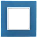 Рамка 1-мест. стекло Эра Elegance голубой+белый-Рамки для ЭУИ - купить по низкой цене в интернет-магазине, характеристики, отзывы | АВС-электро